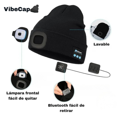Gorra bluetooth con linterna